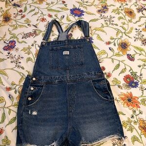 Levi's Blue Denim Overalls